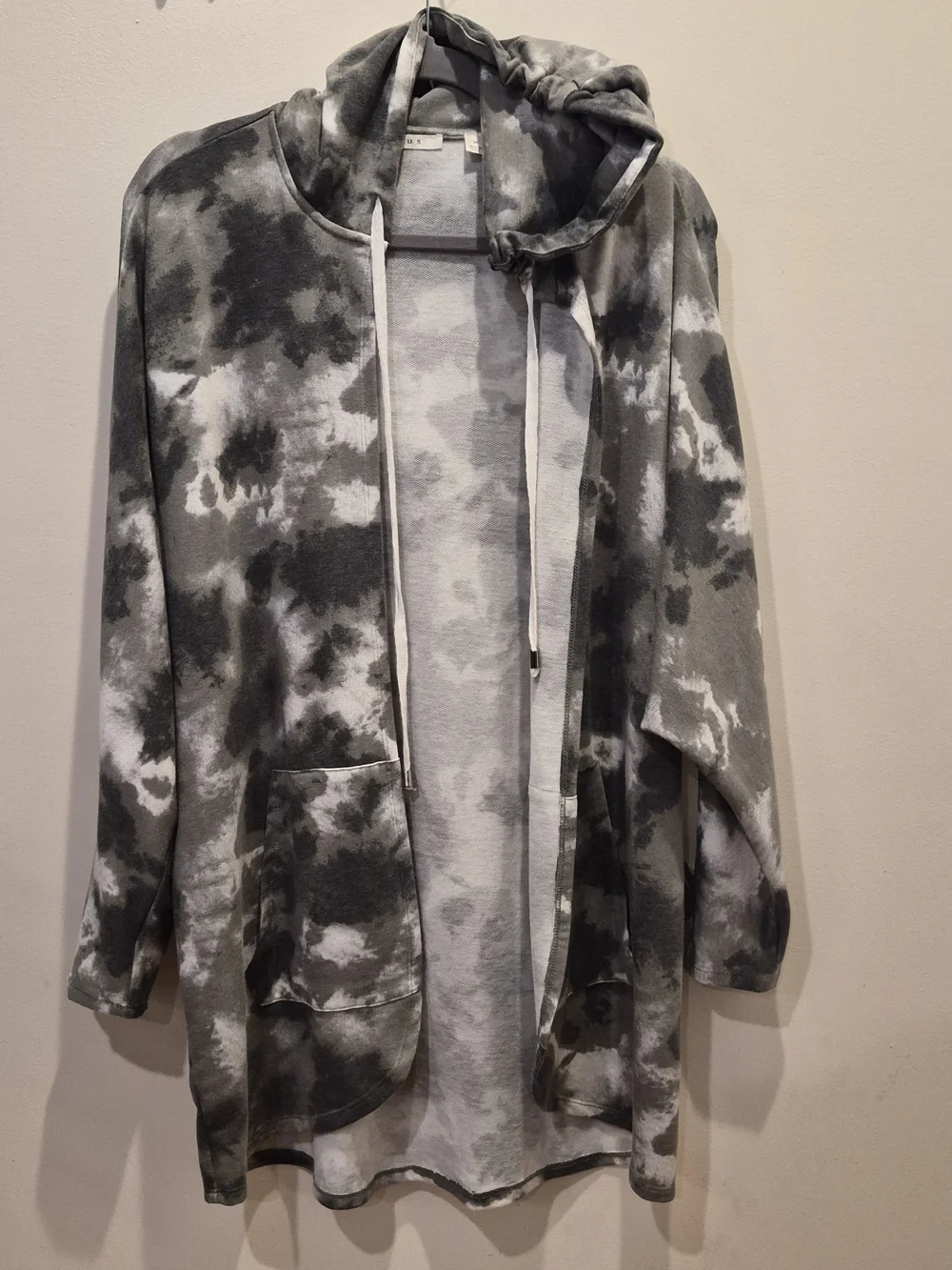Men's Gray Tie-Dye Hooded Sweater
